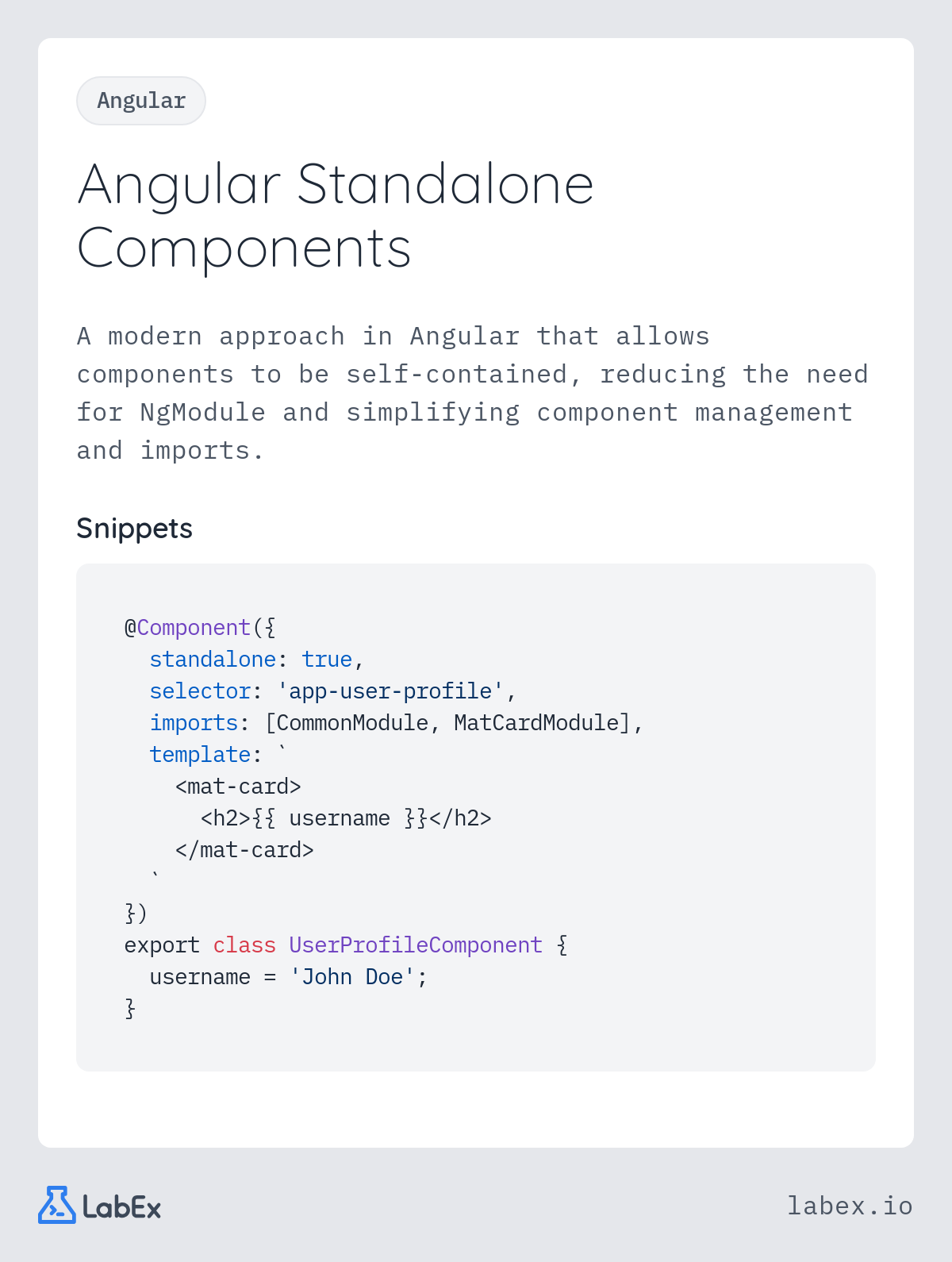 Angular Standalone Components programming concept visualization