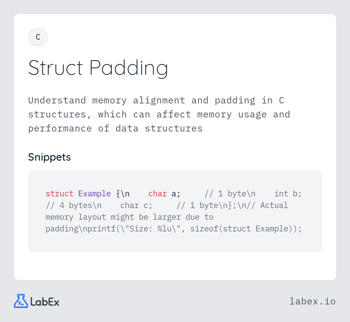 Struct Padding programming concept visualization