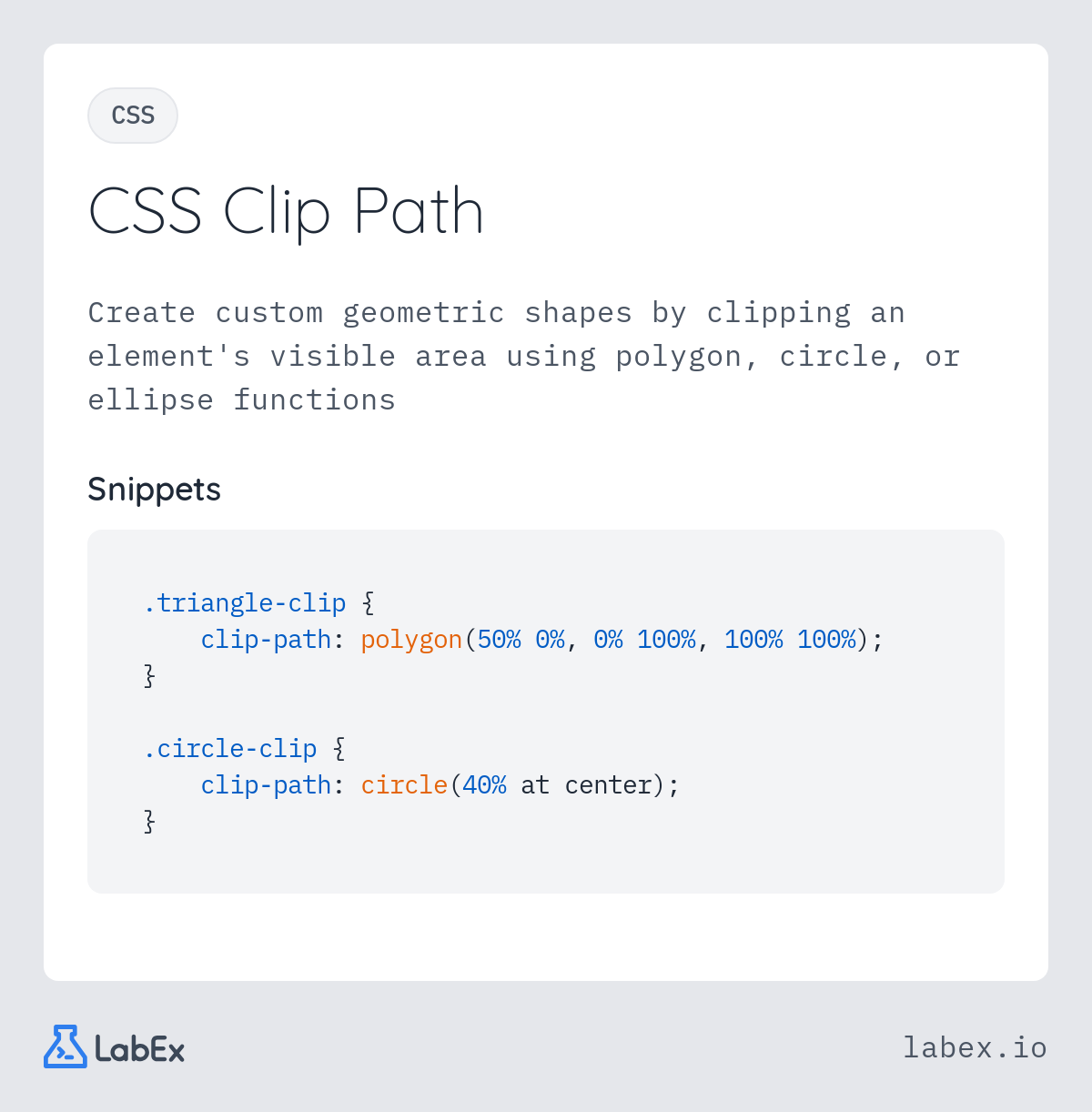 CSS Clip Path programming concept visualization