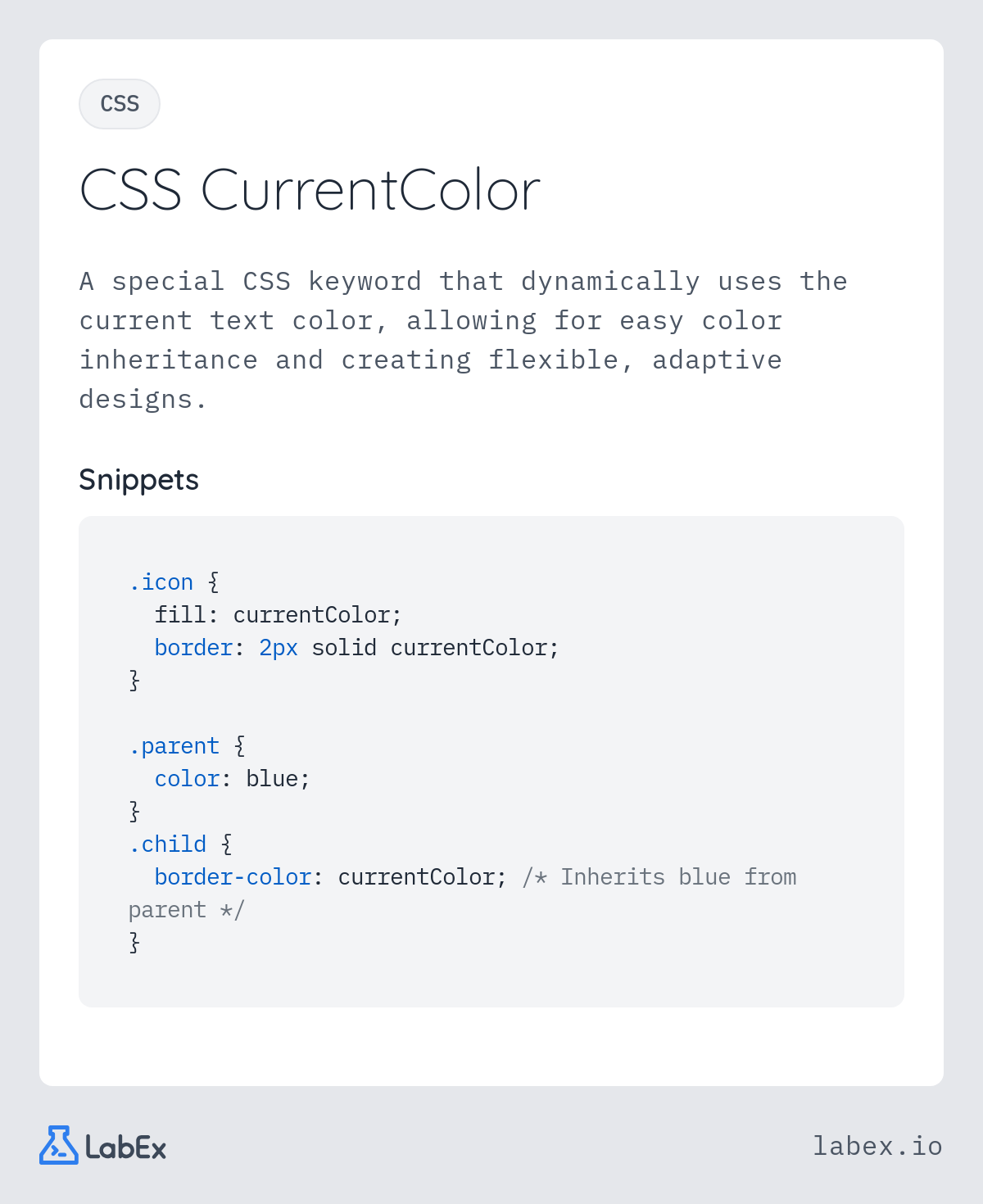 CSS CurrentColor programming concept visualization