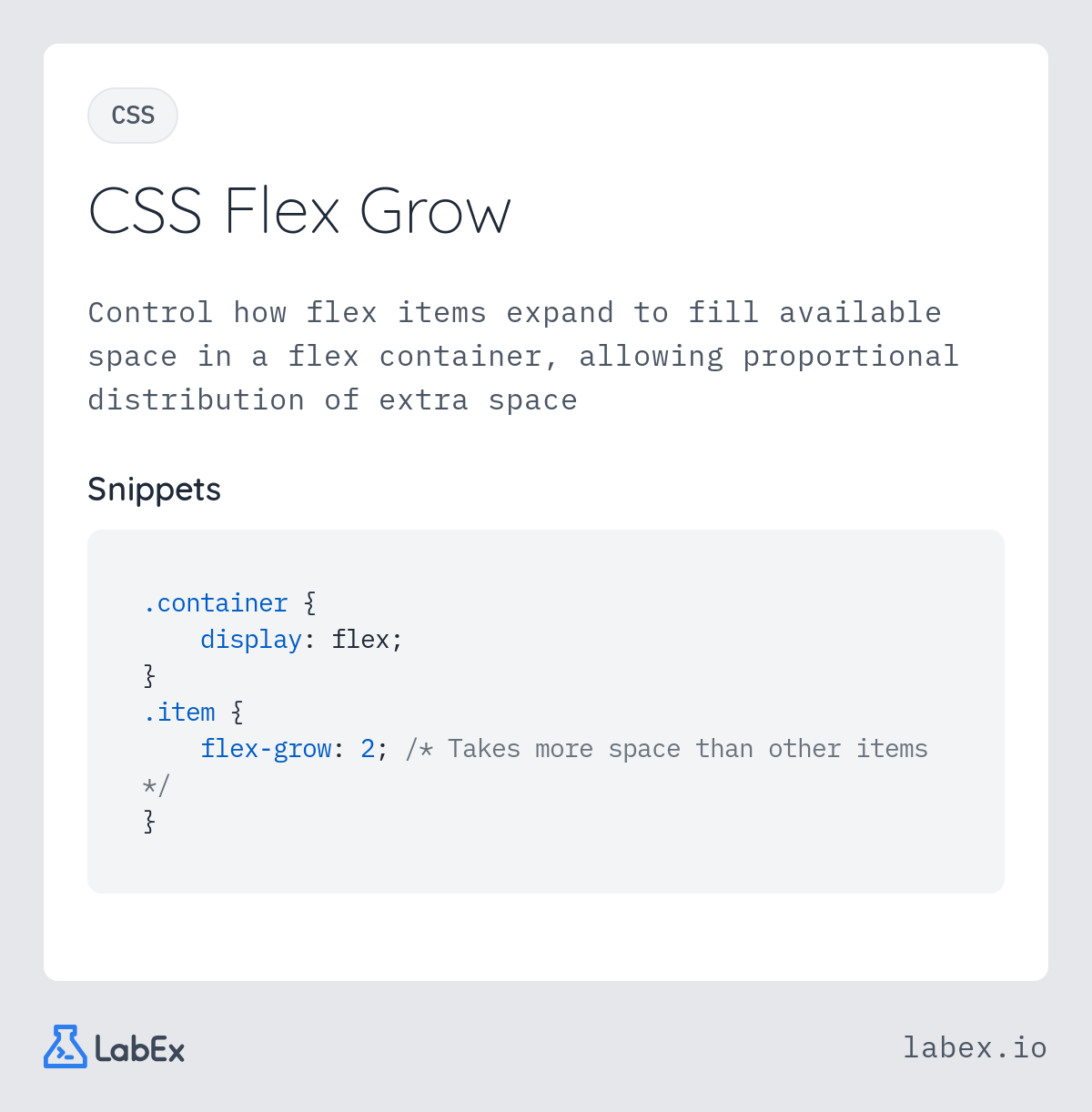 CSS Flex Grow programming concept visualization