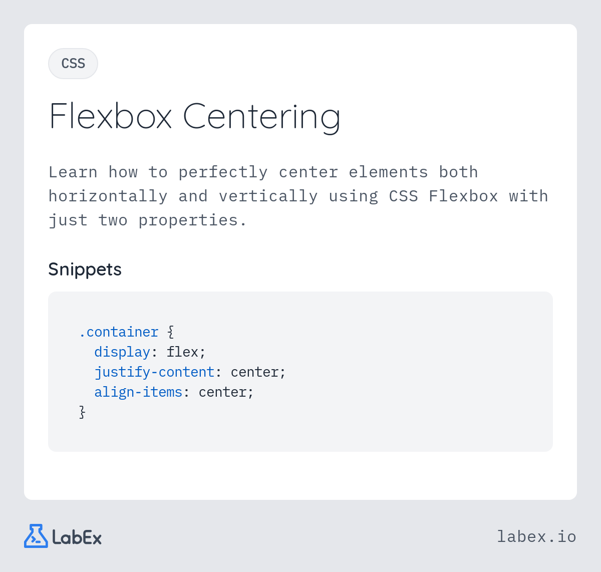 Flexbox Centering programming concept visualization