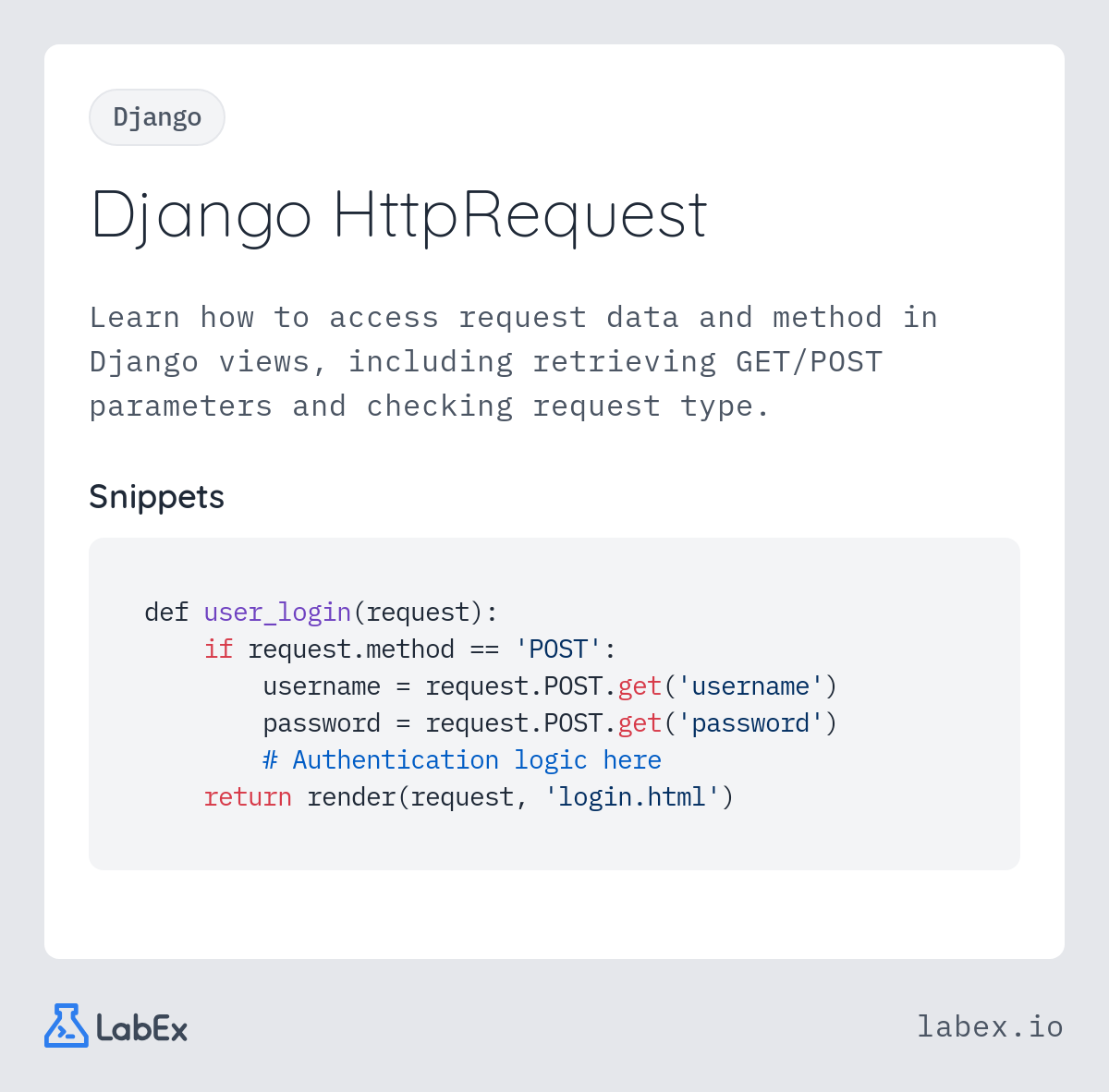 Django HttpRequest programming concept visualization