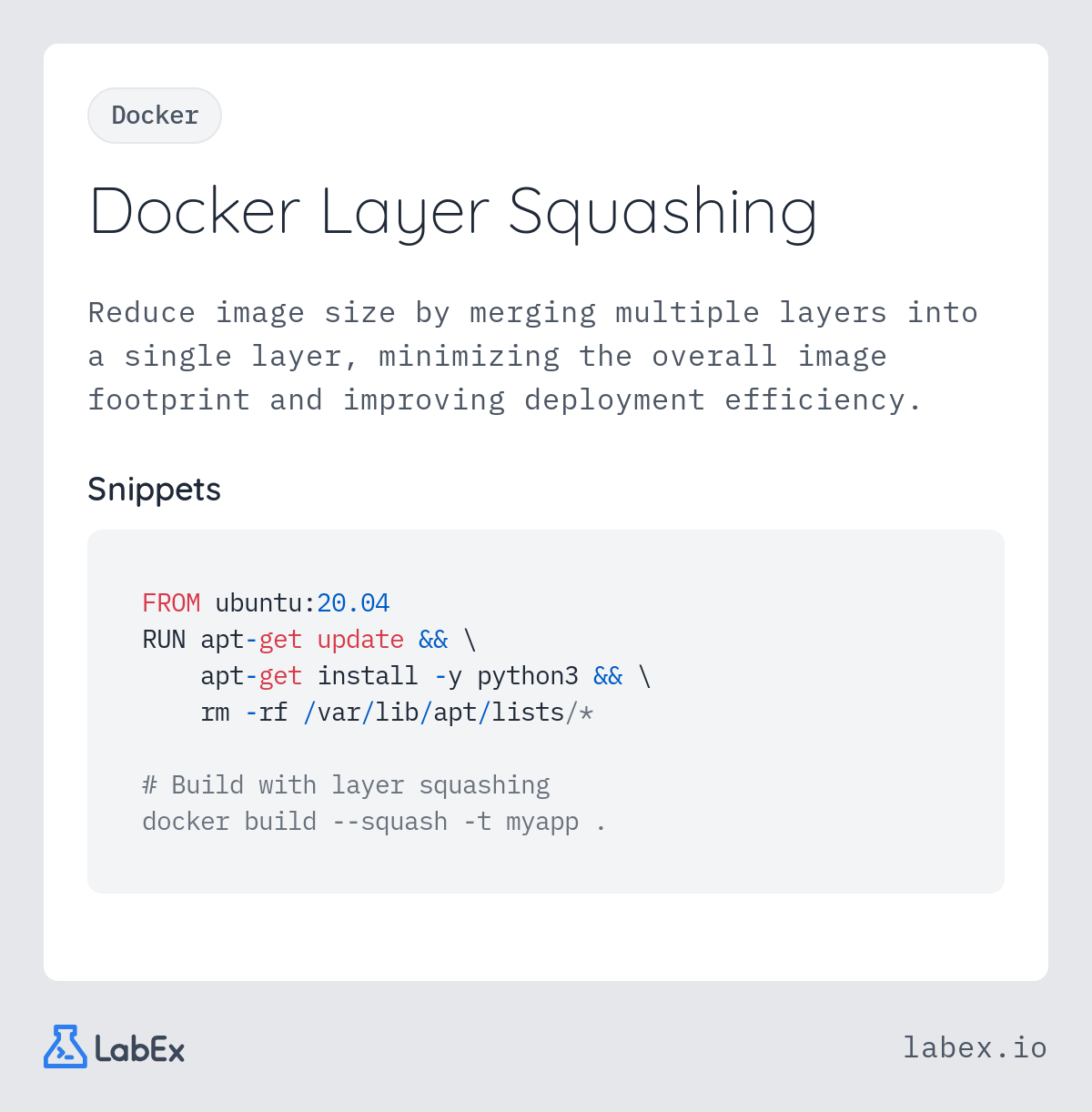 Docker Layer Squashing programming concept visualization