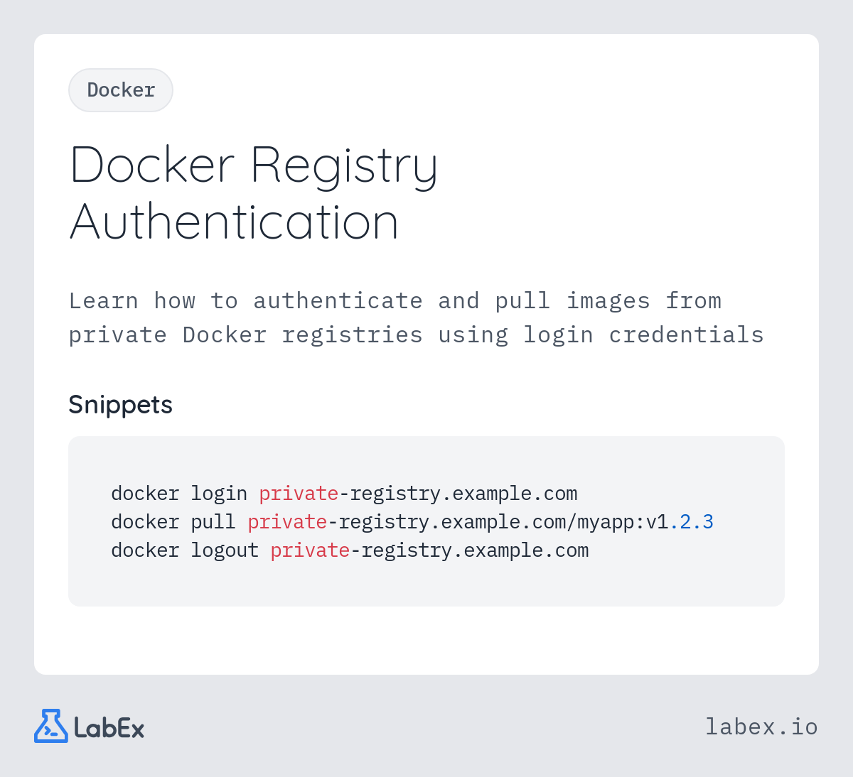 Docker Registry Authentication programming concept visualization