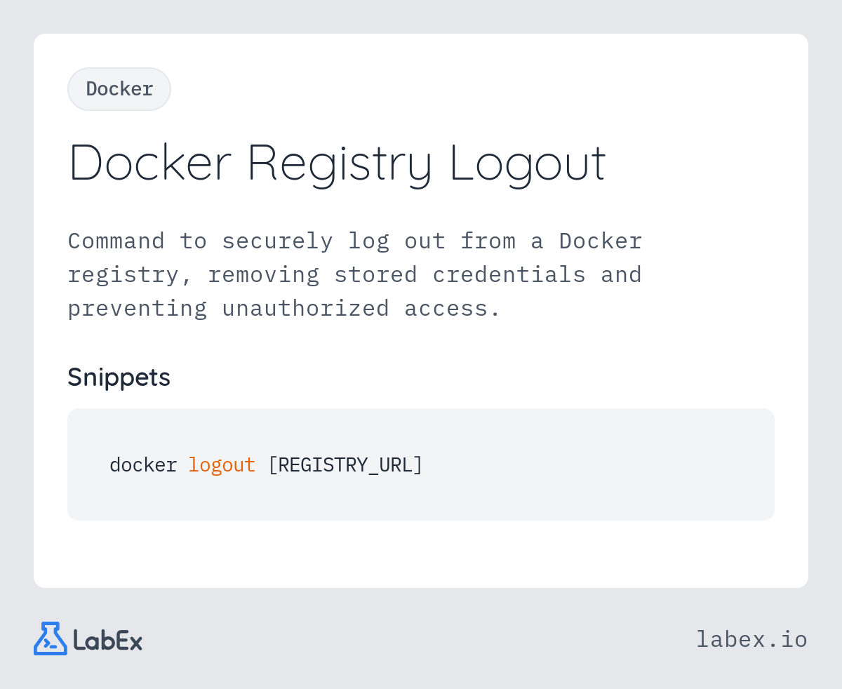 Docker Registry Logout programming concept visualization