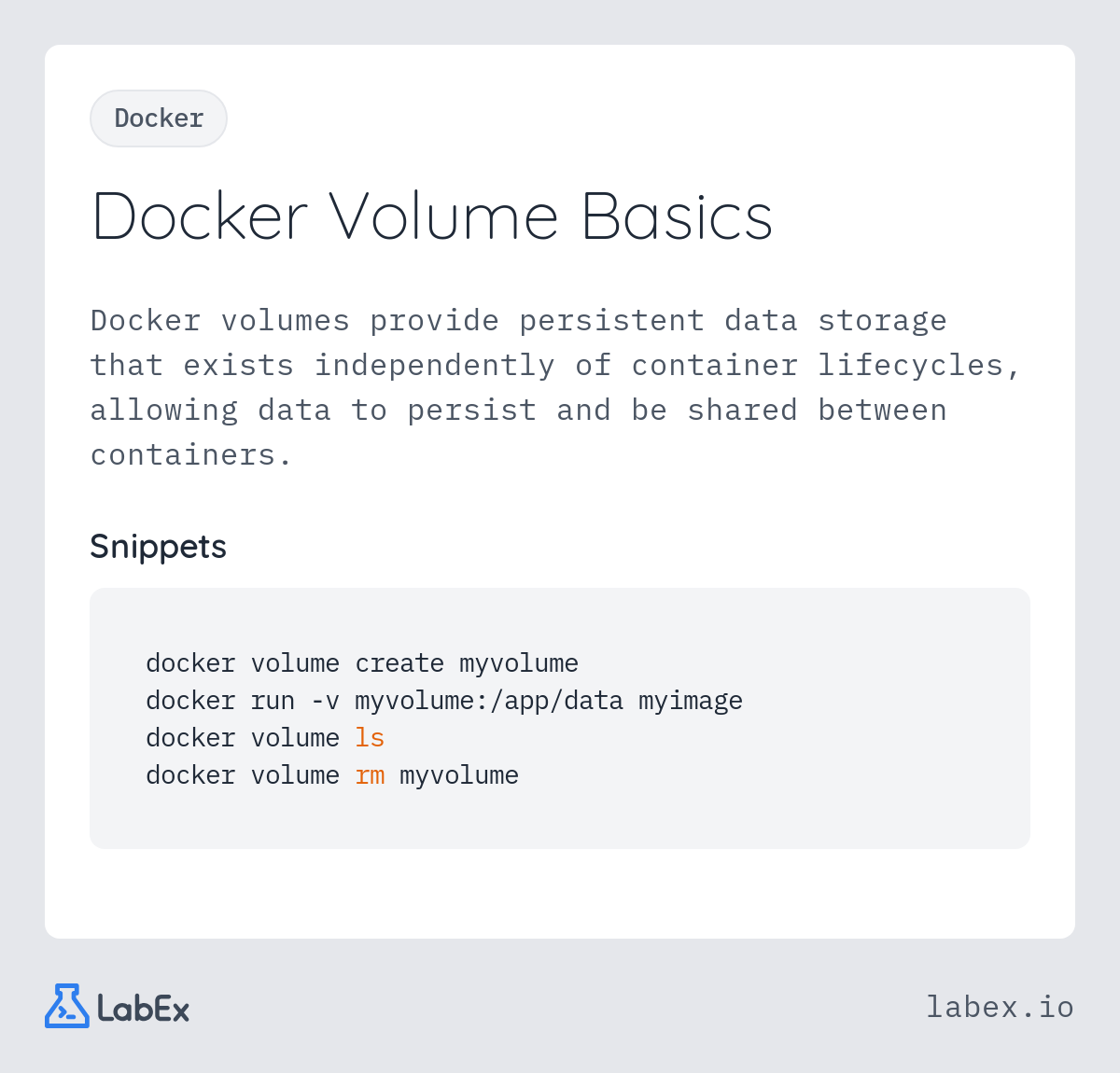 Docker Volume Basics programming concept visualization