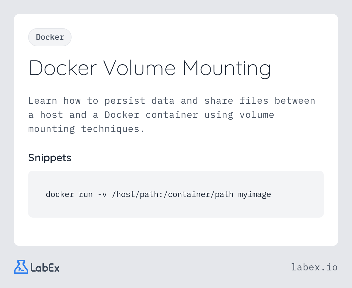 Docker Volume Mounting programming concept visualization