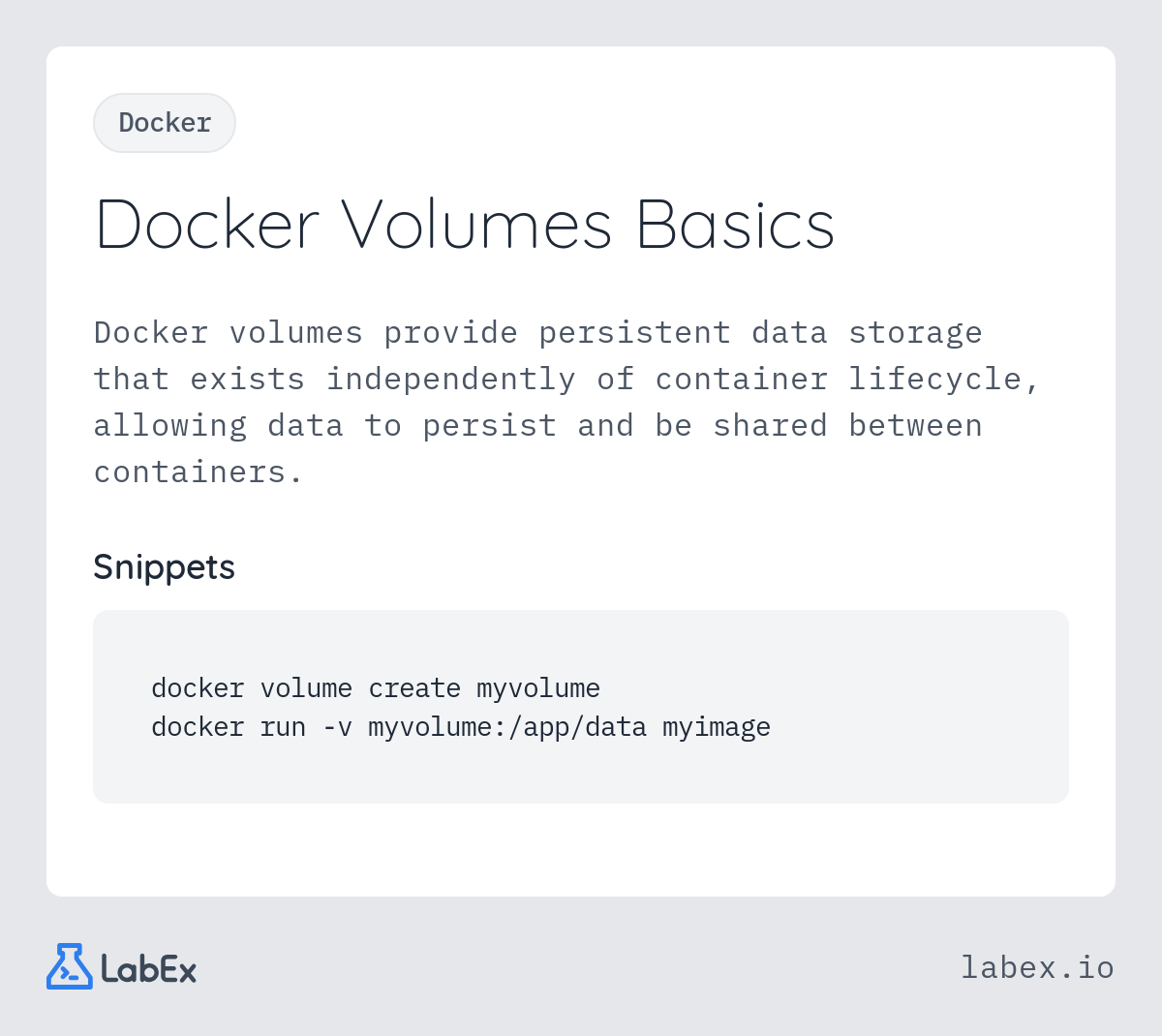 Docker Volumes Basics programming concept visualization