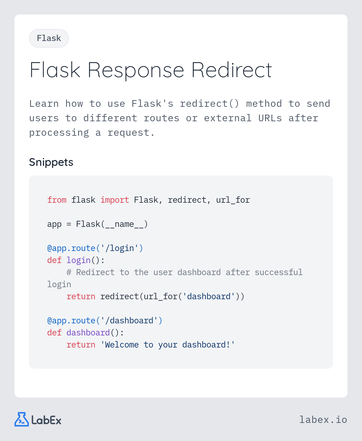 Flask Response Redirect programming concept visualization