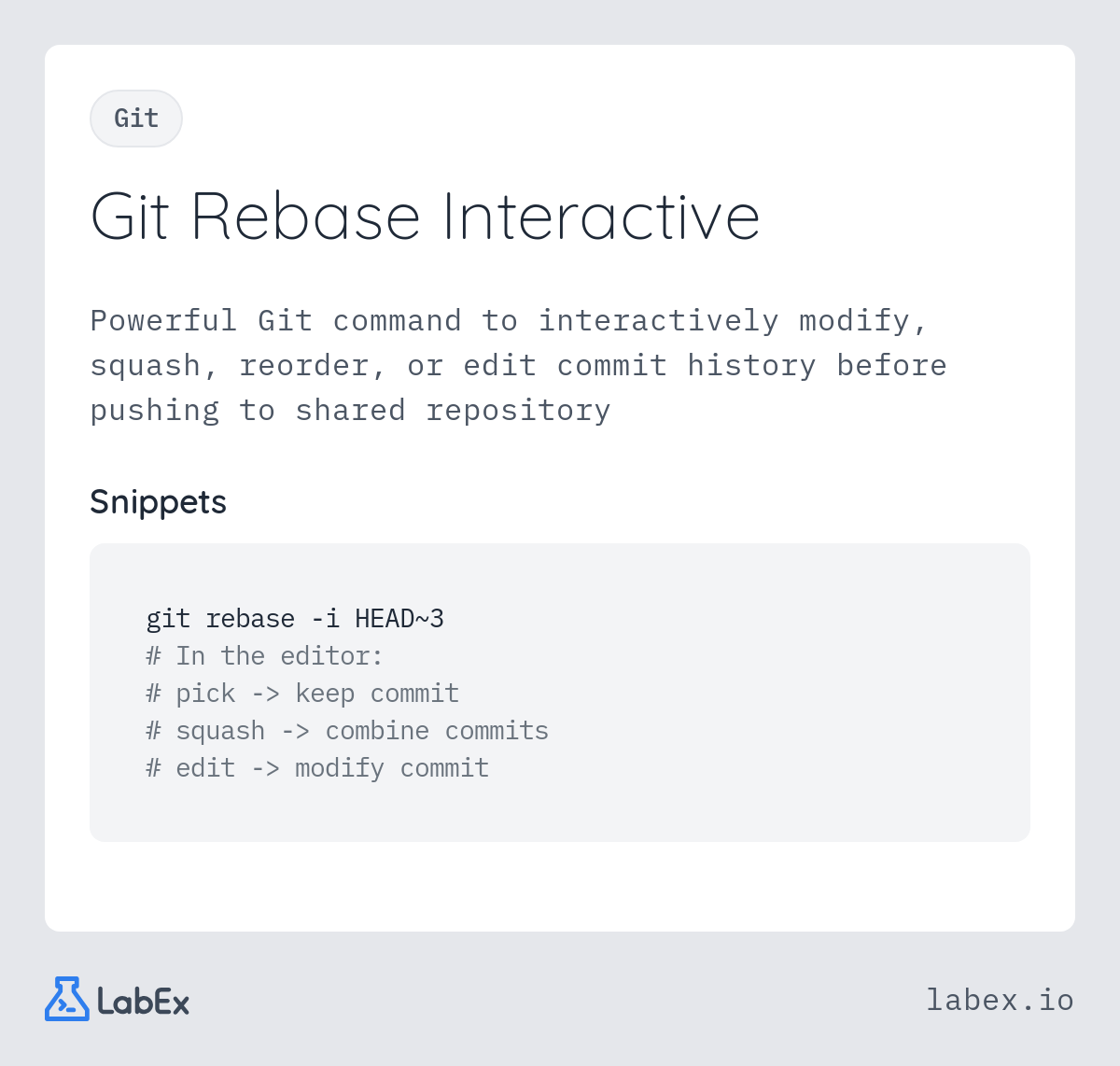 Git Rebase Interactive programming concept visualization