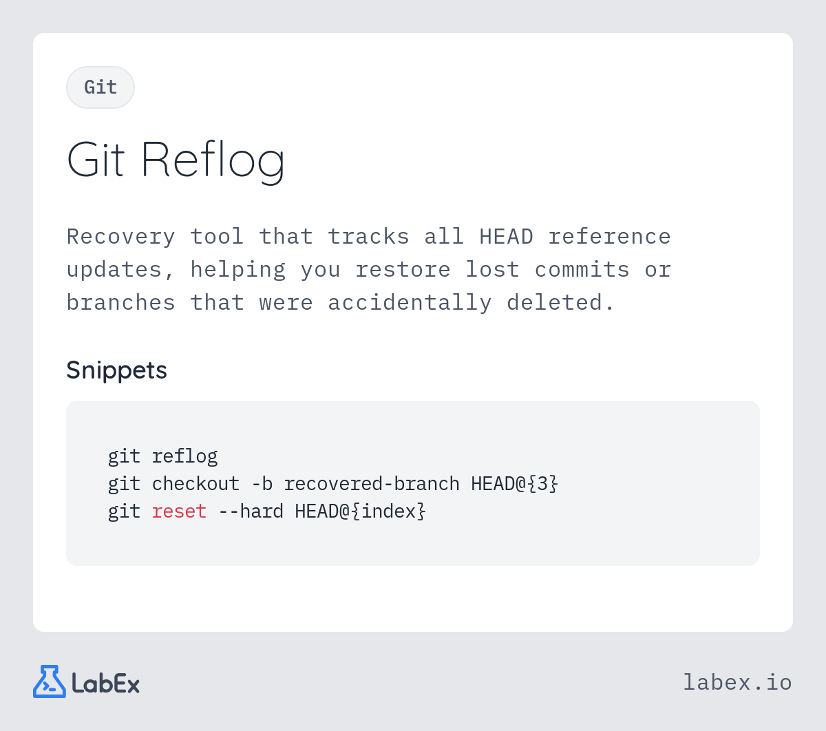 Git Reflog programming concept visualization