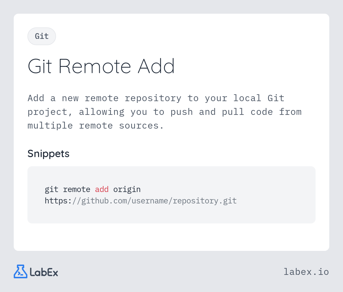 Git Remote Add programming concept visualization