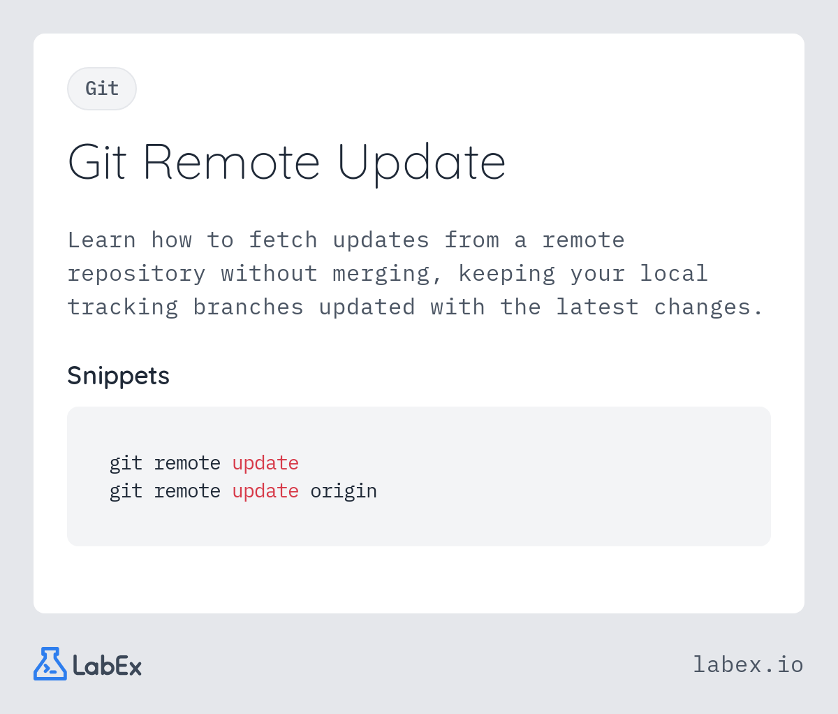 Git Remote Update programming concept visualization