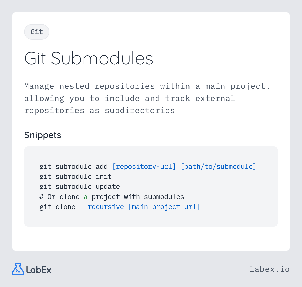 Git Submodules programming concept visualization