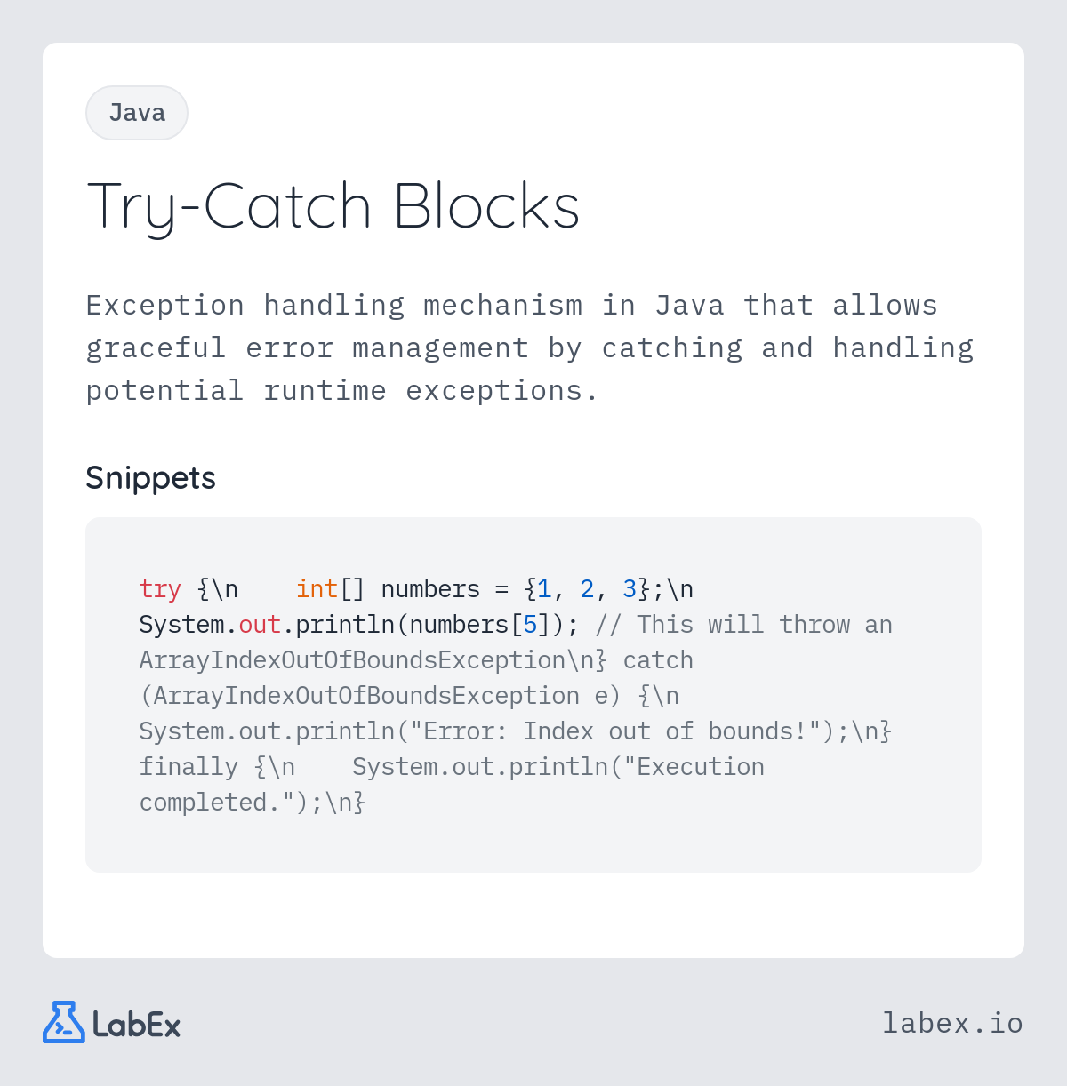 Try-Catch Blocks programming concept visualization