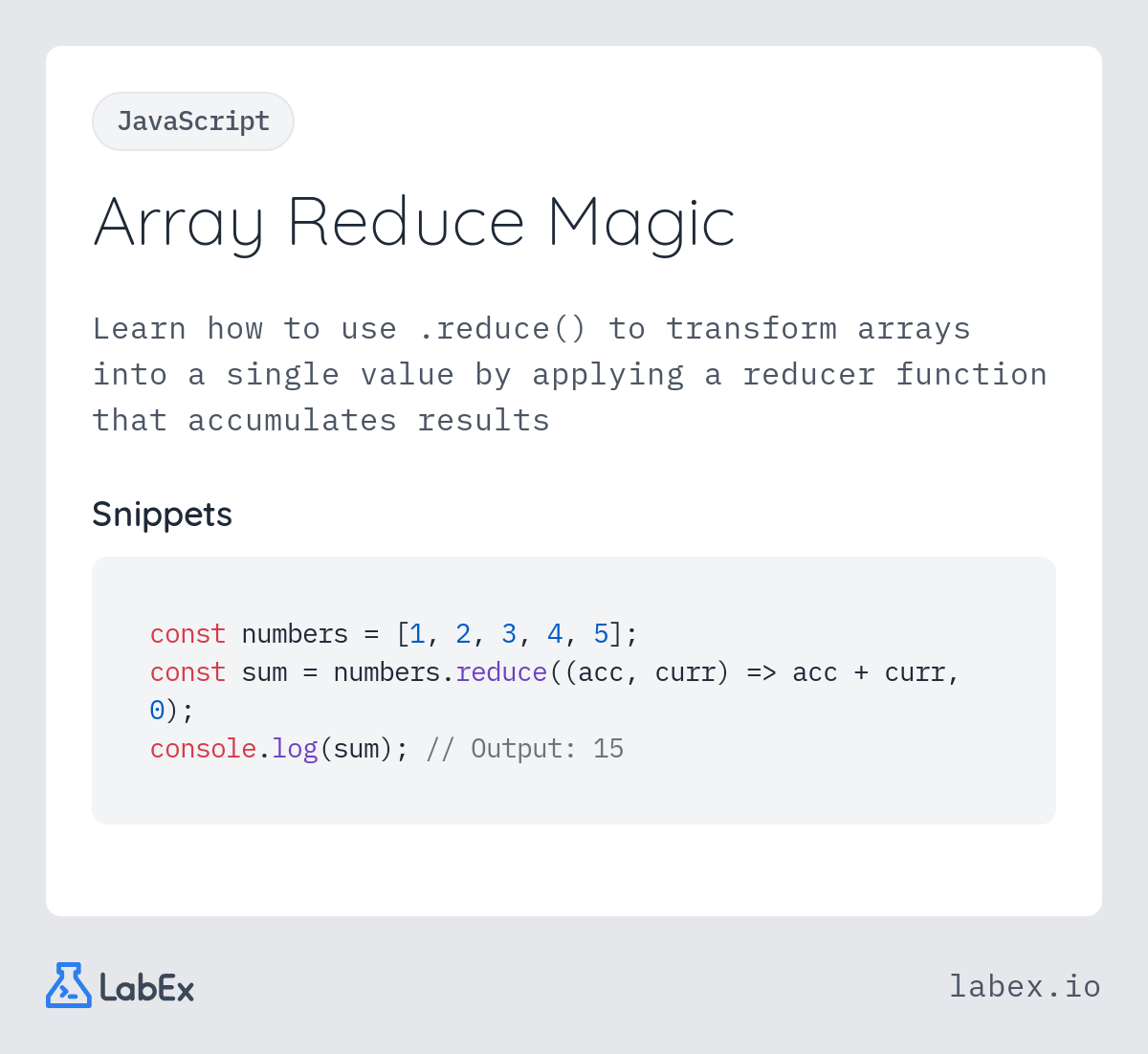 Array Reduce Magic programming concept visualization