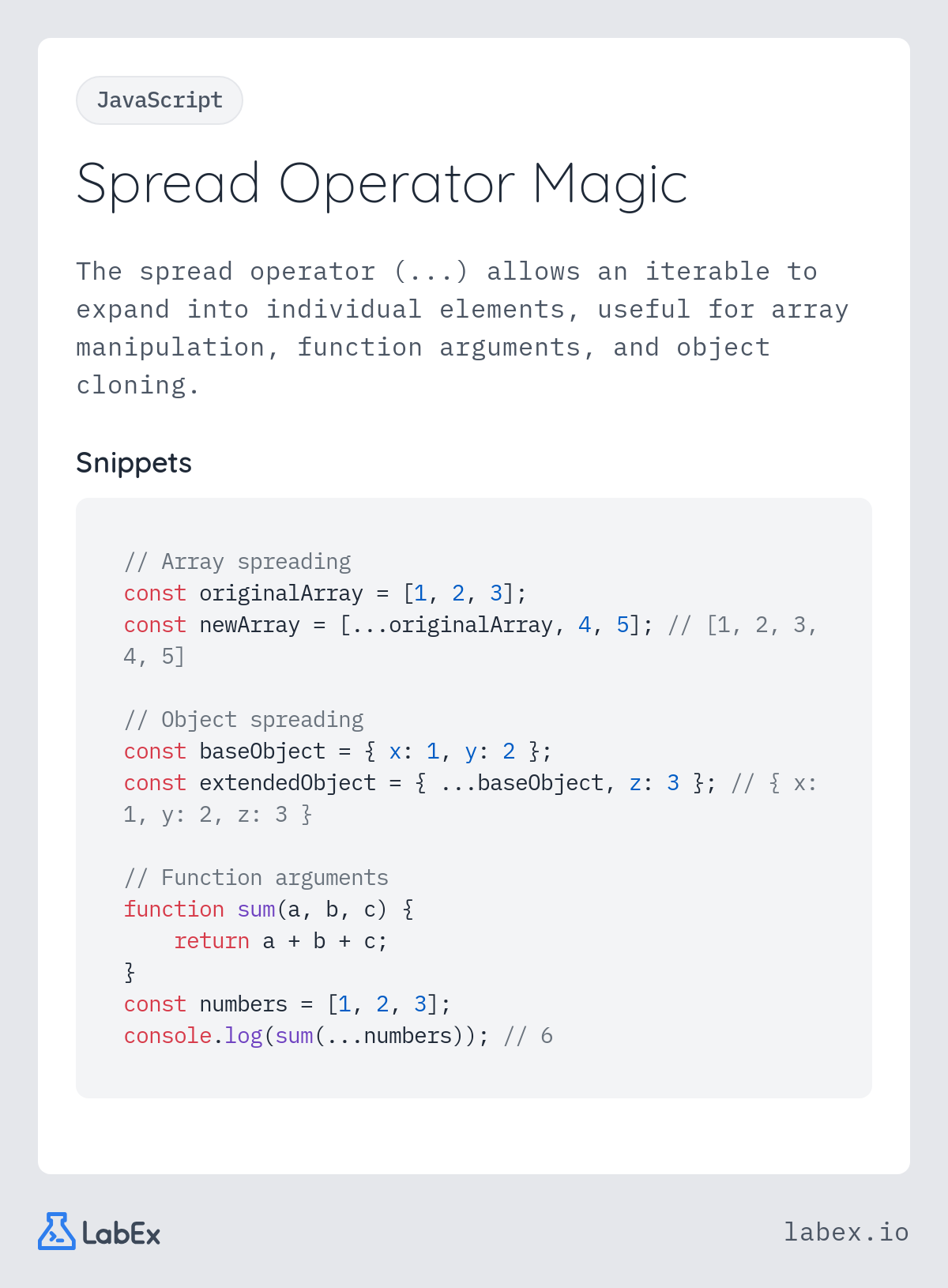 Spread Operator Magic programming concept visualization