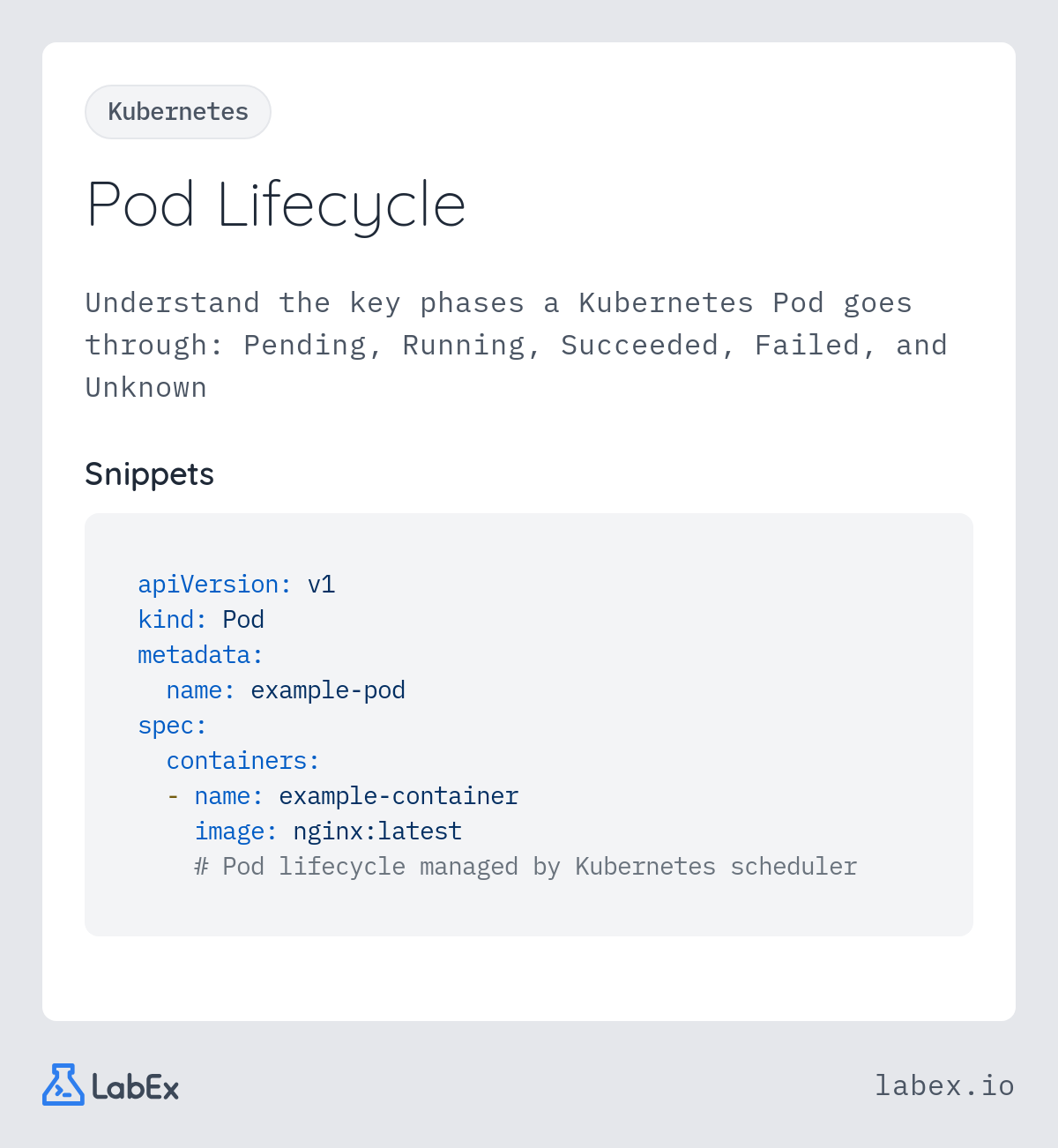 Pod Lifecycle programming concept visualization