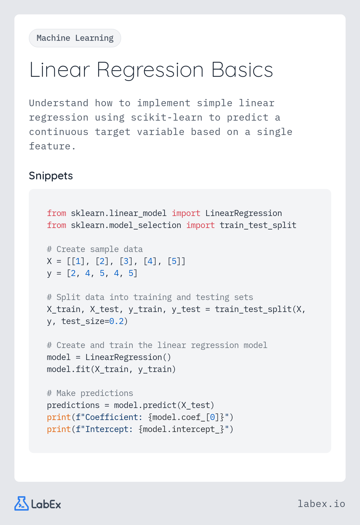 Linear Regression Basics programming concept visualization