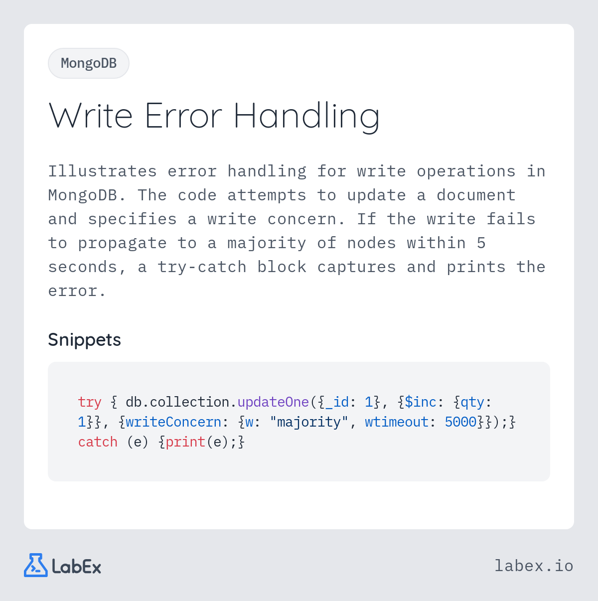 Write Error Handling programming concept visualization