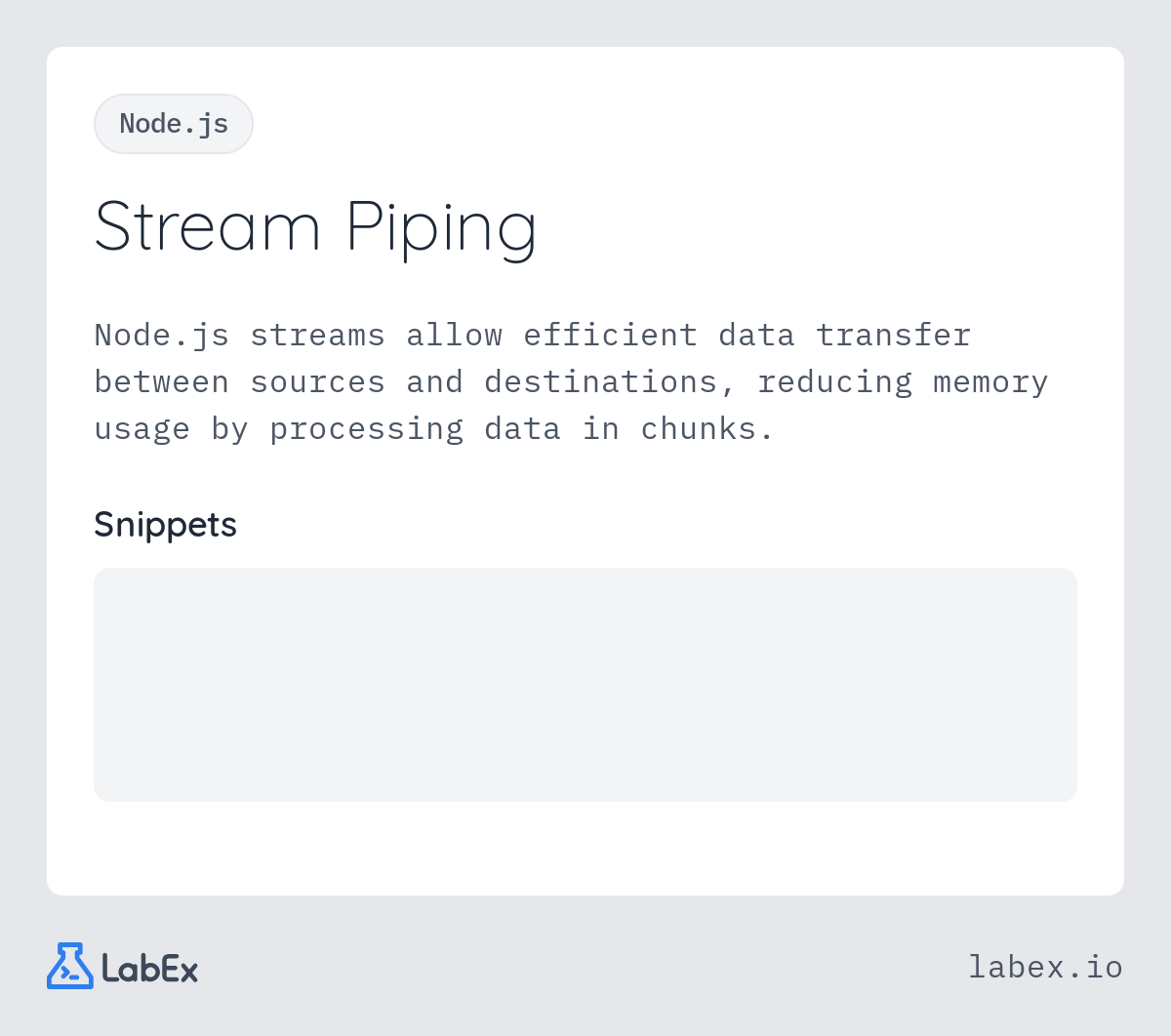 Stream Piping programming concept visualization