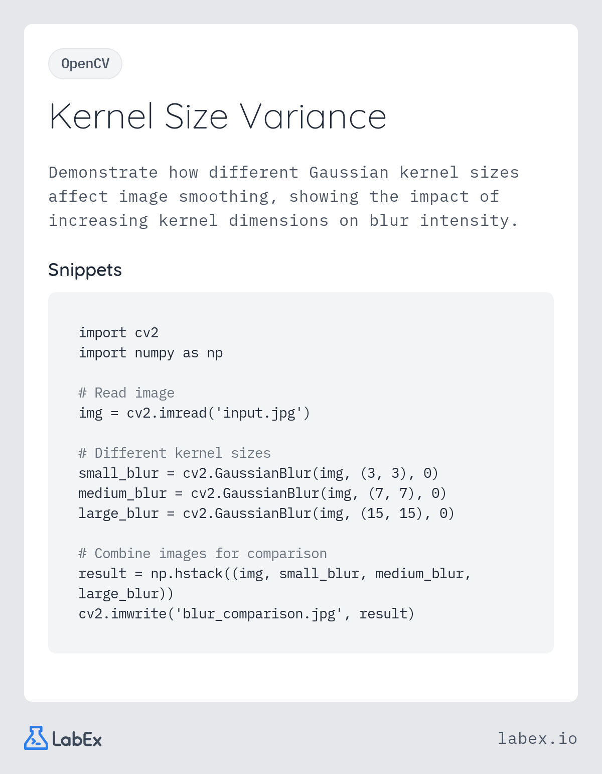 Kernel Size Variance programming concept visualization