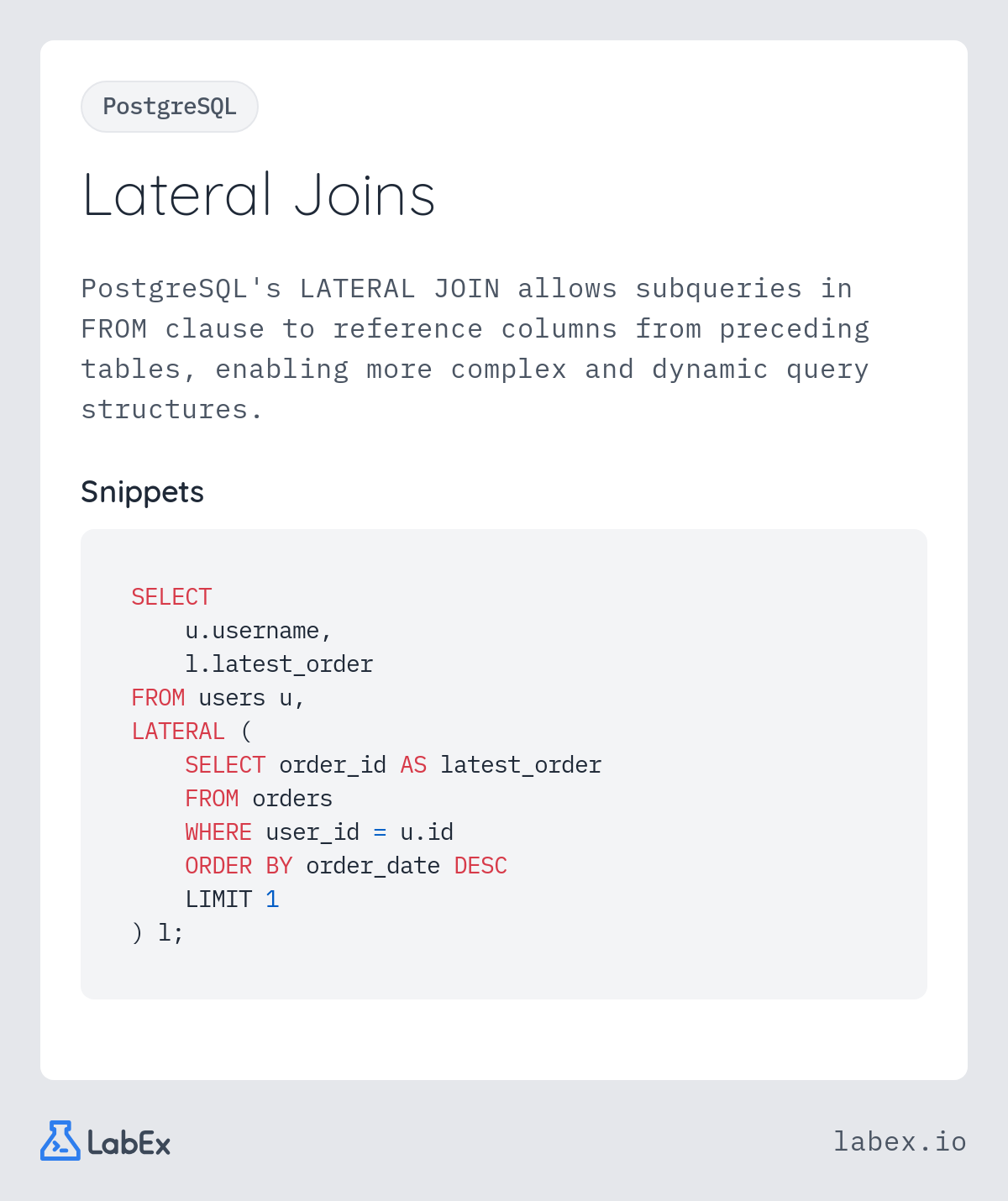 Lateral Joins programming concept visualization