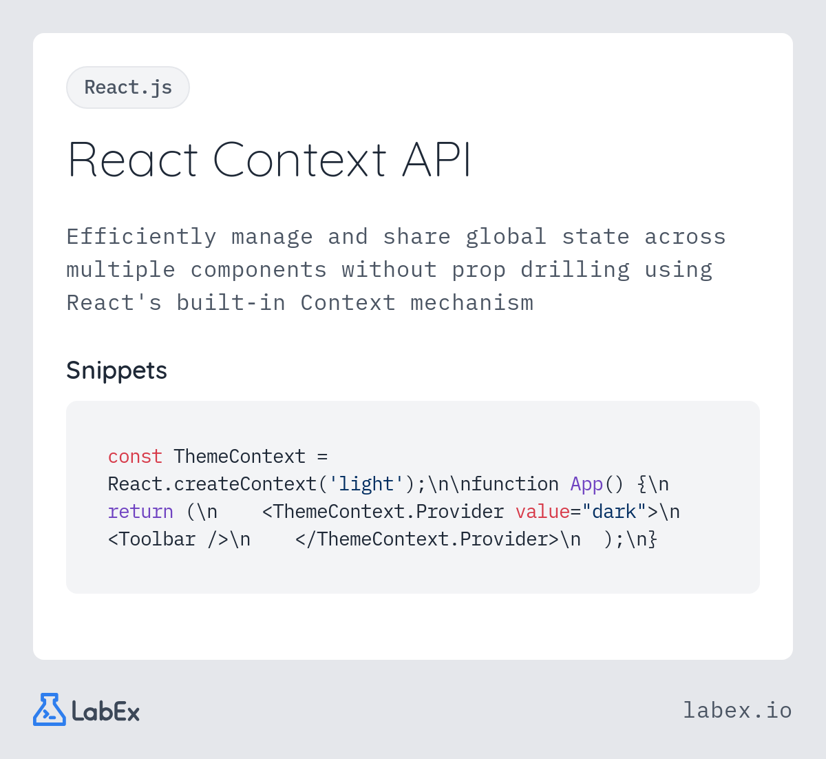 React Context API programming concept visualization