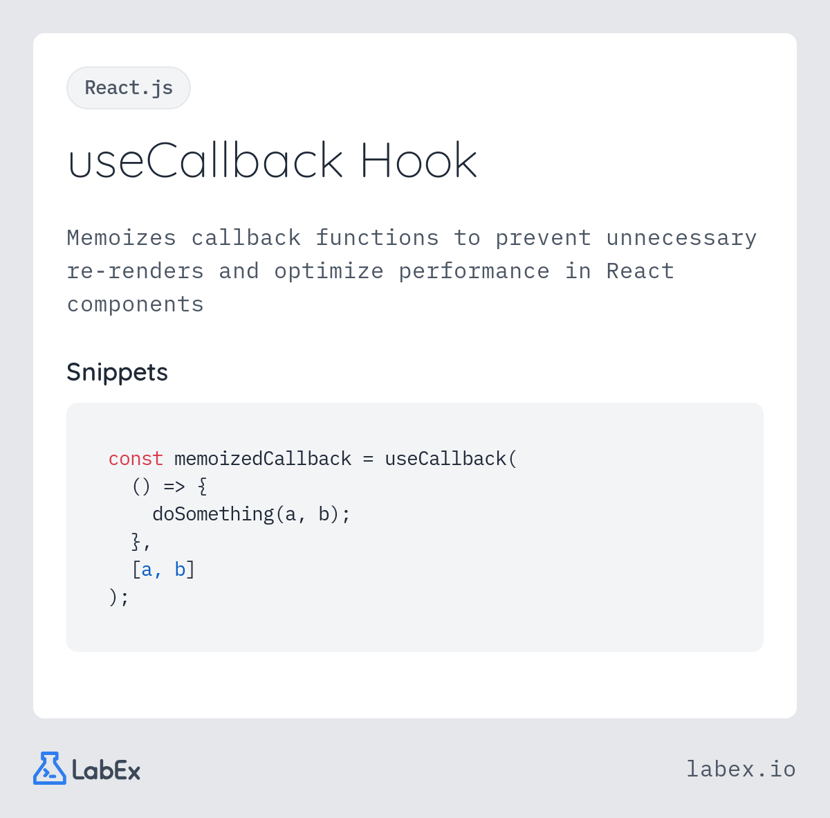 useCallback Hook programming concept visualization