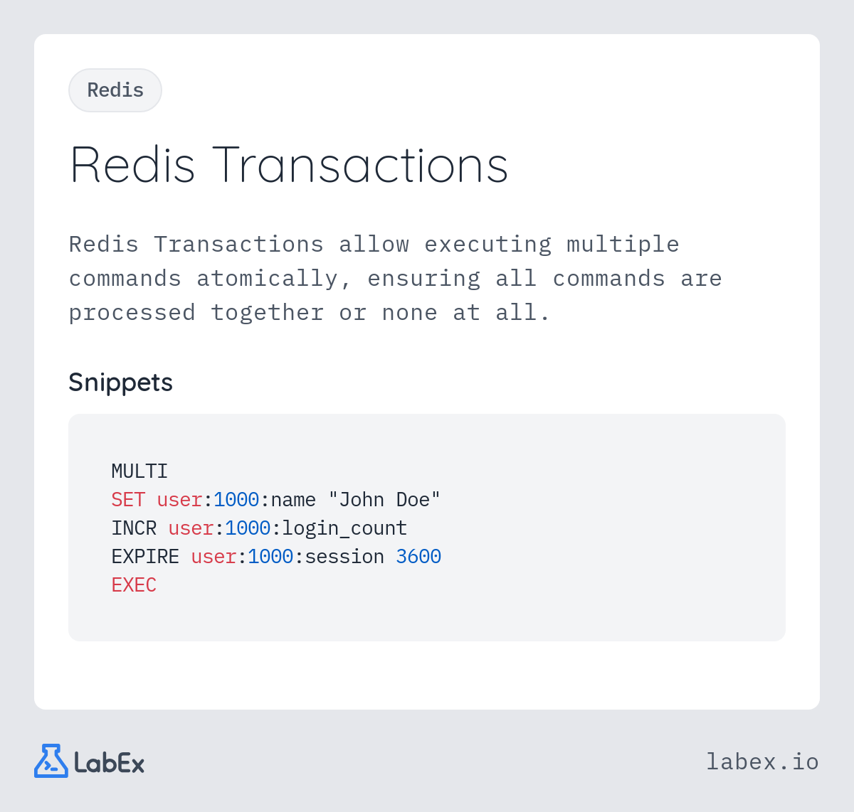 Redis Transactions programming concept visualization