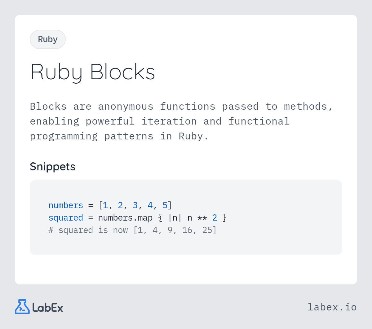 Ruby Blocks programming concept visualization