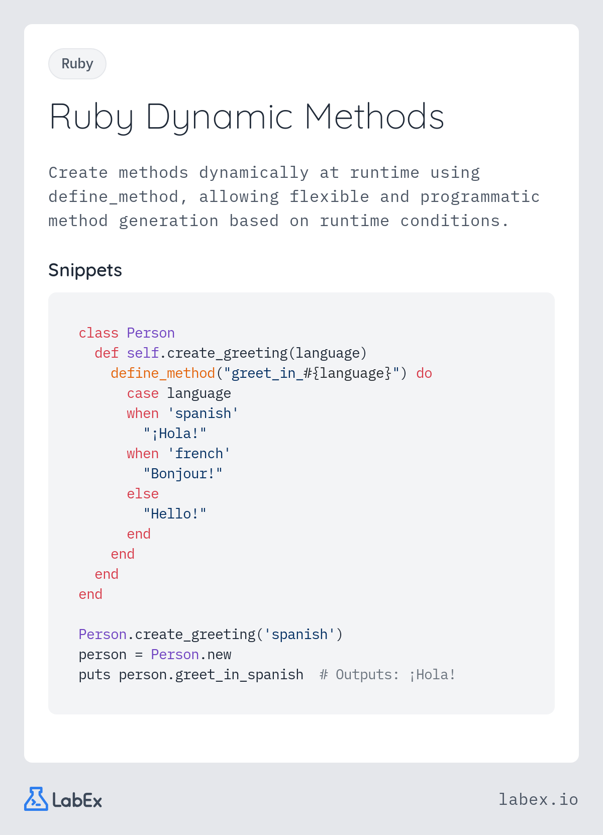 Ruby Dynamic Methods programming concept visualization