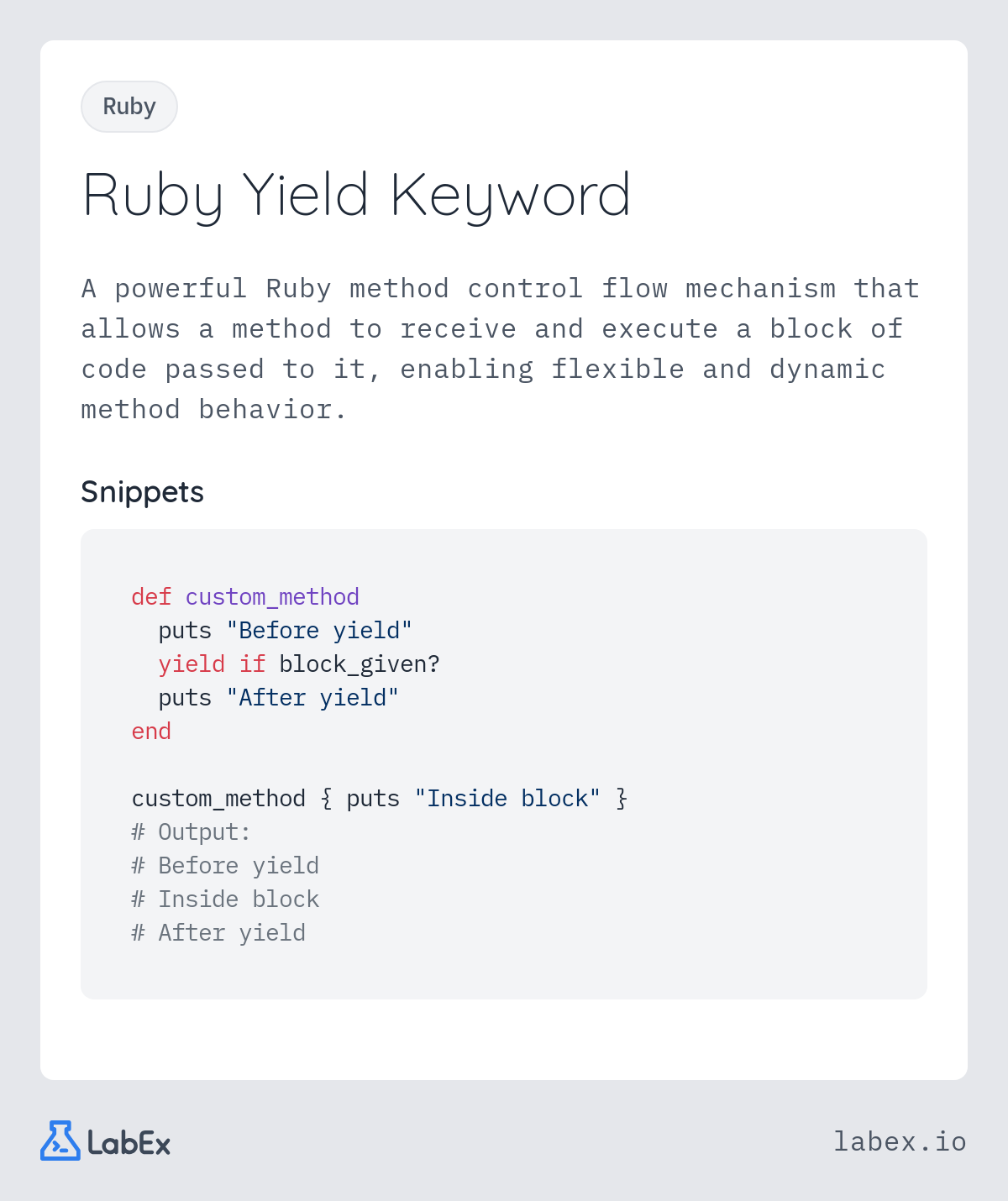 Ruby Yield Keyword programming concept visualization