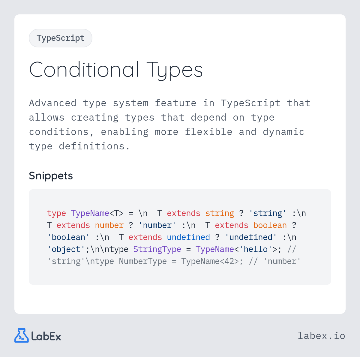 Conditional Types programming concept visualization