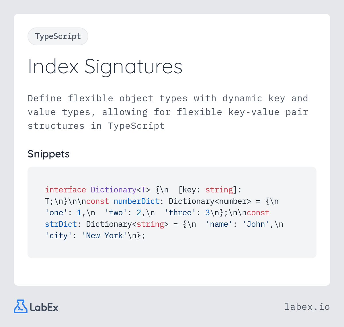 Index Signatures programming concept visualization