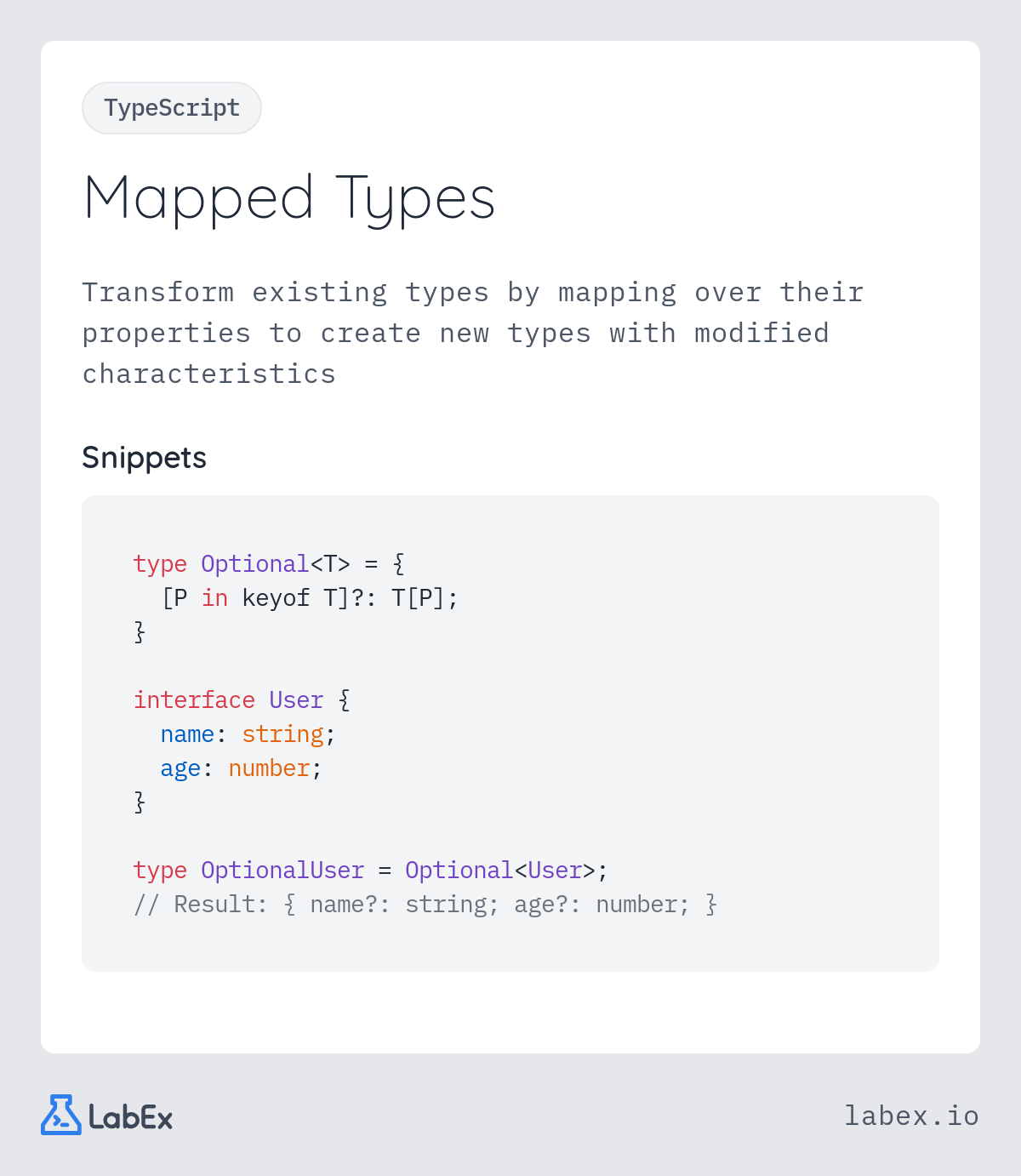 Mapped Types programming concept visualization