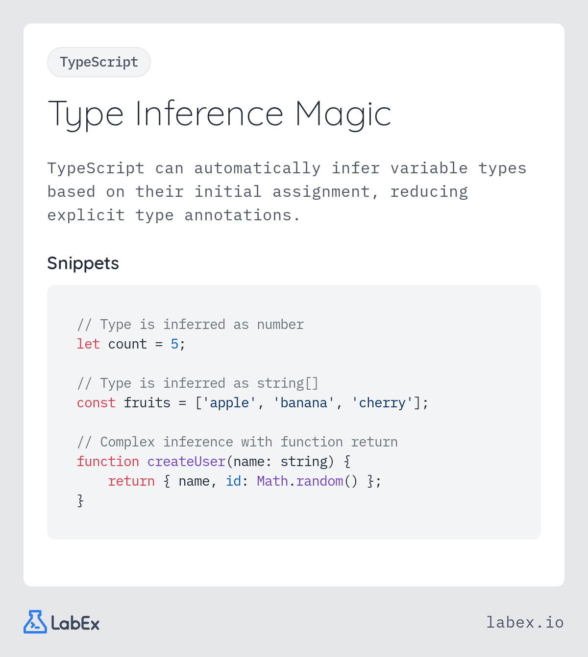 Type Inference Magic programming concept visualization